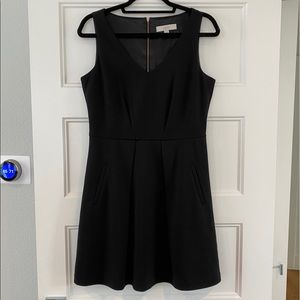 LOFT black dress with pockets, size 6